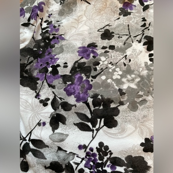 Karen Scott mock turtle neck size medium floral - Picture 4 of 4